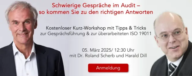 Workshop erfolgreich Auditieren in schwierigen Situationen