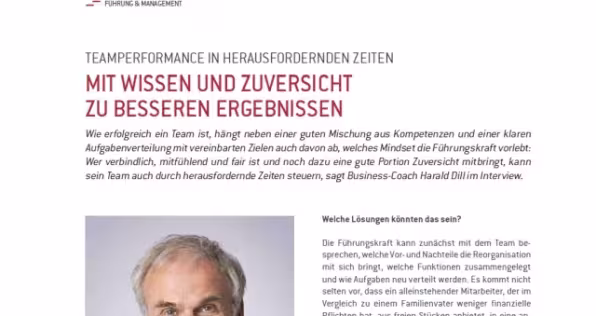 Artikel: Mit Wissen und Zuversicht zu besseren Ergebnissen